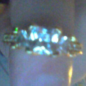 size 6 gold plated 925 silver rings with cz diamonds